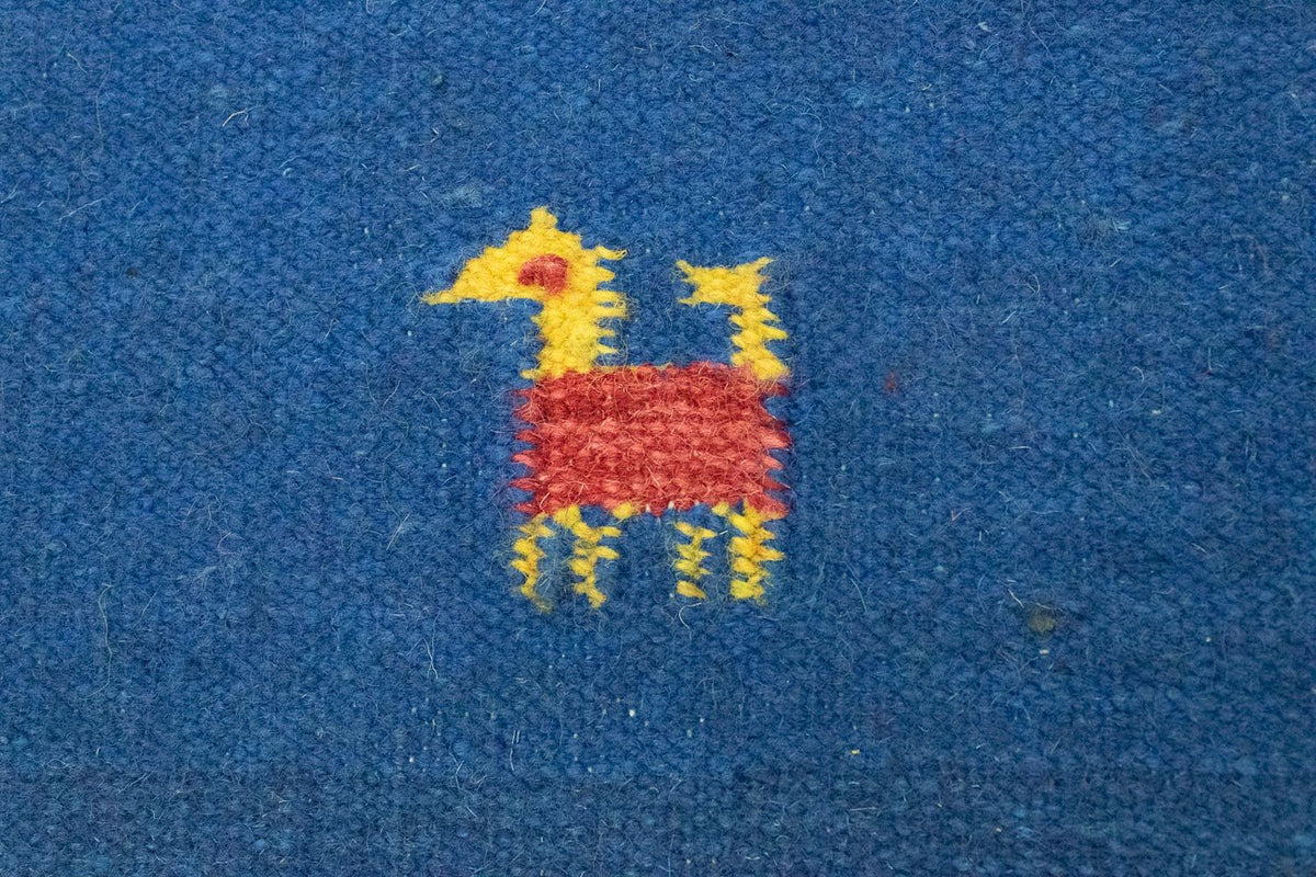 Kelim matta - trendig - 200 x 140 cm - blå