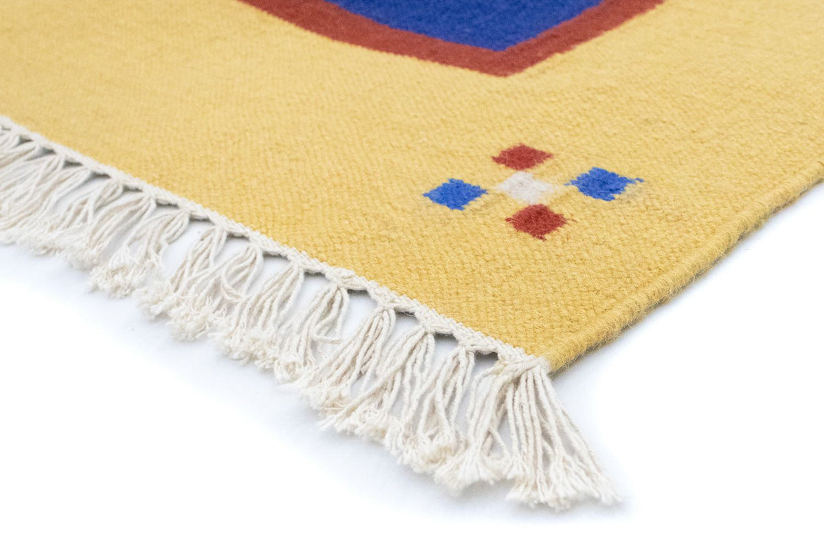 Kelim matta - trendig - 200 x 140 cm - blå