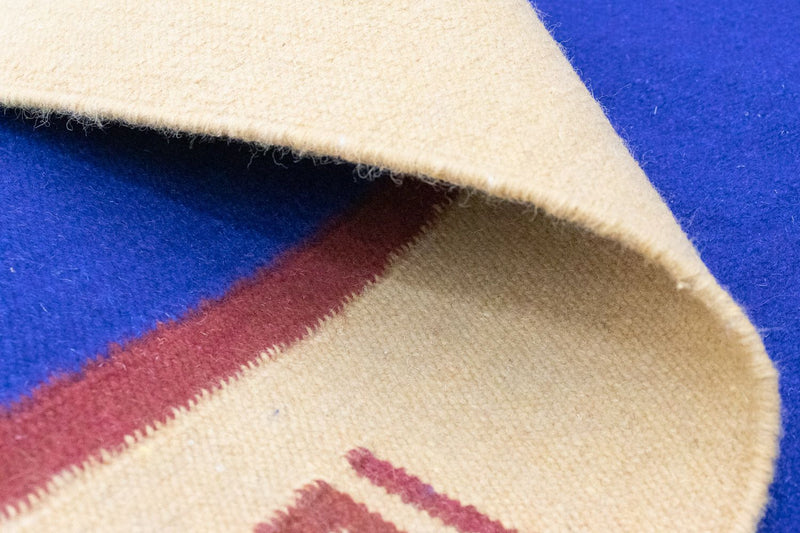 Kelim matta - trendig - 200 x 140 cm - blå