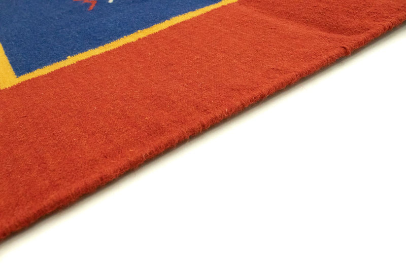 Kelim matta - trendig - 300 x 200 cm - blå