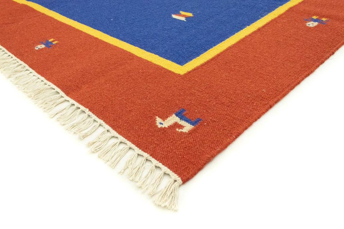 Kelim matta - trendig - 300 x 200 cm - blå