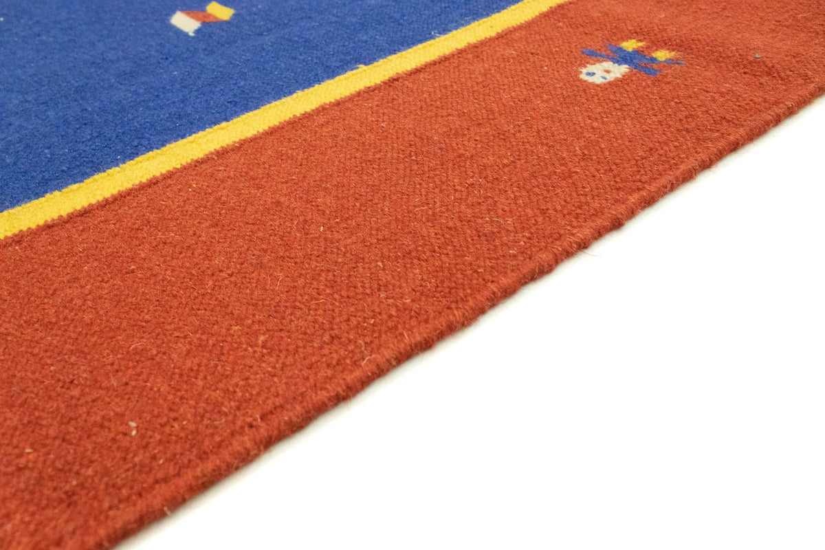 Kelim matta - trendig - 300 x 200 cm - blå