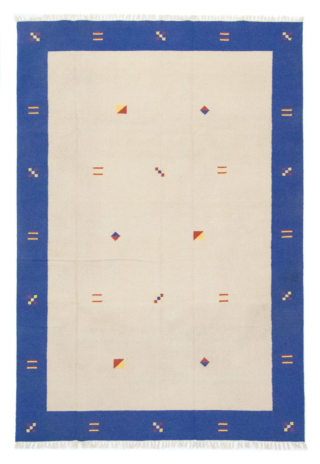 Kelim matta - trendig - 300 x 200 cm - beige