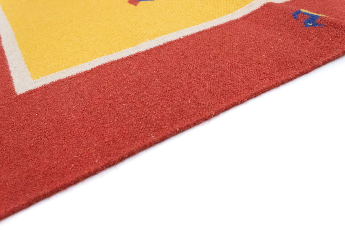 Kelim matta - trendig - 300 x 200 cm - gul