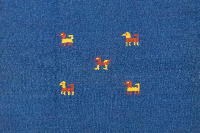 Kelim matta - trendig - 300 x 200 cm - blå