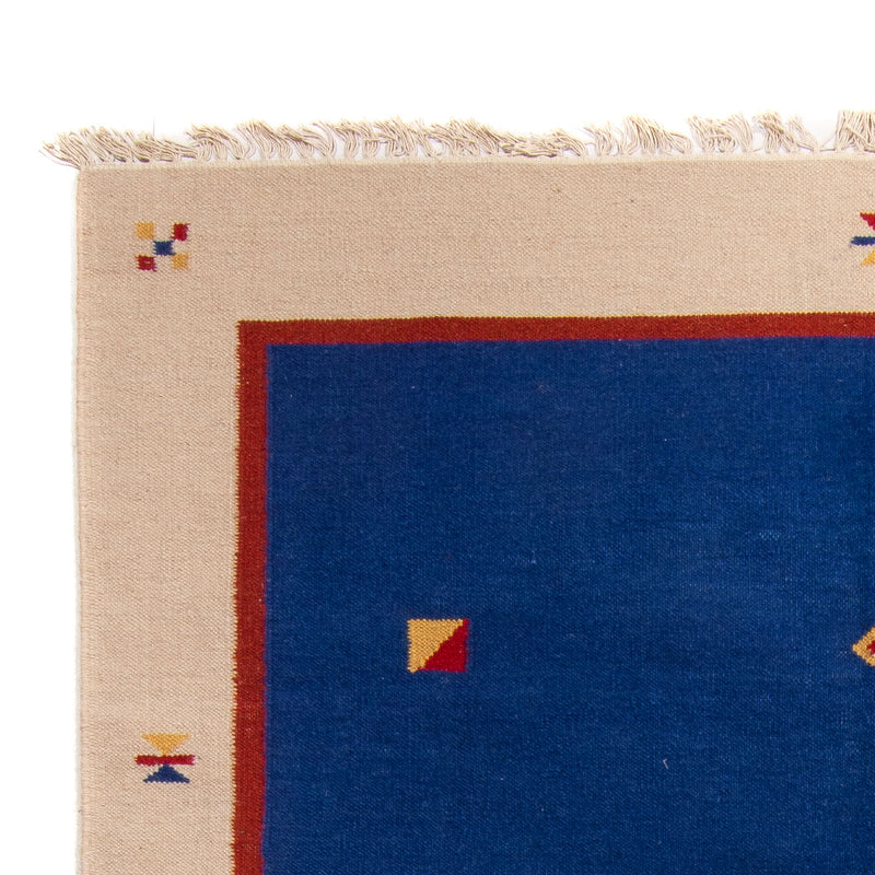 Kelim matta - trendig - 240 x 170 cm - mörkblå