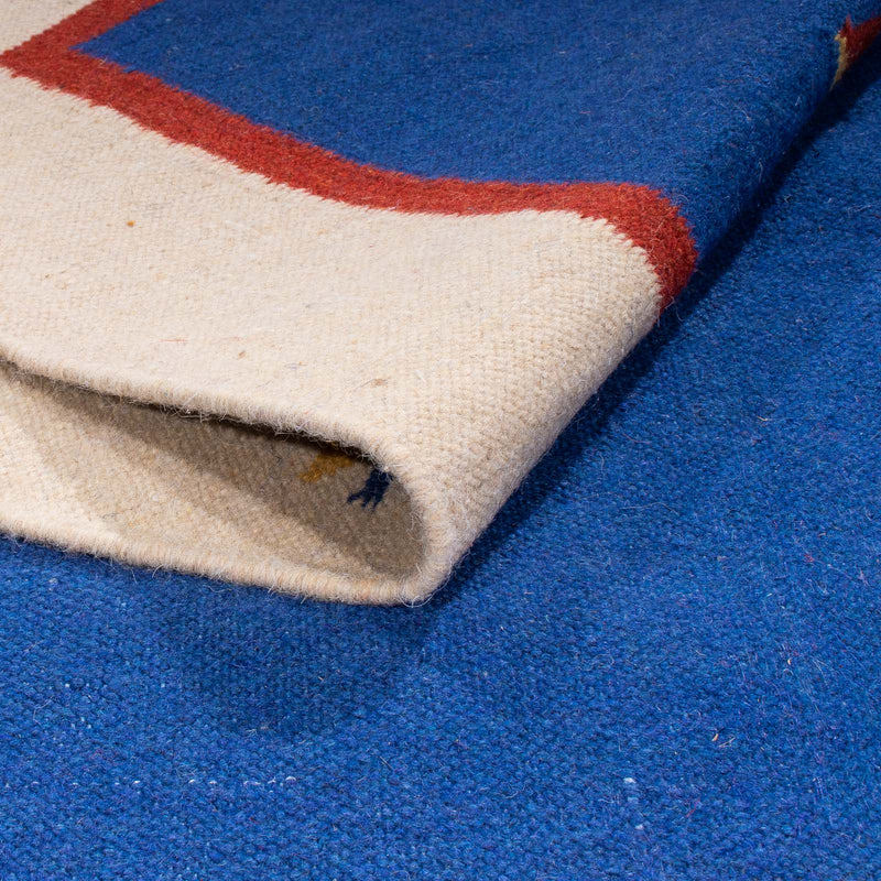 Kelim matta - trendig - 240 x 170 cm - mörkblå