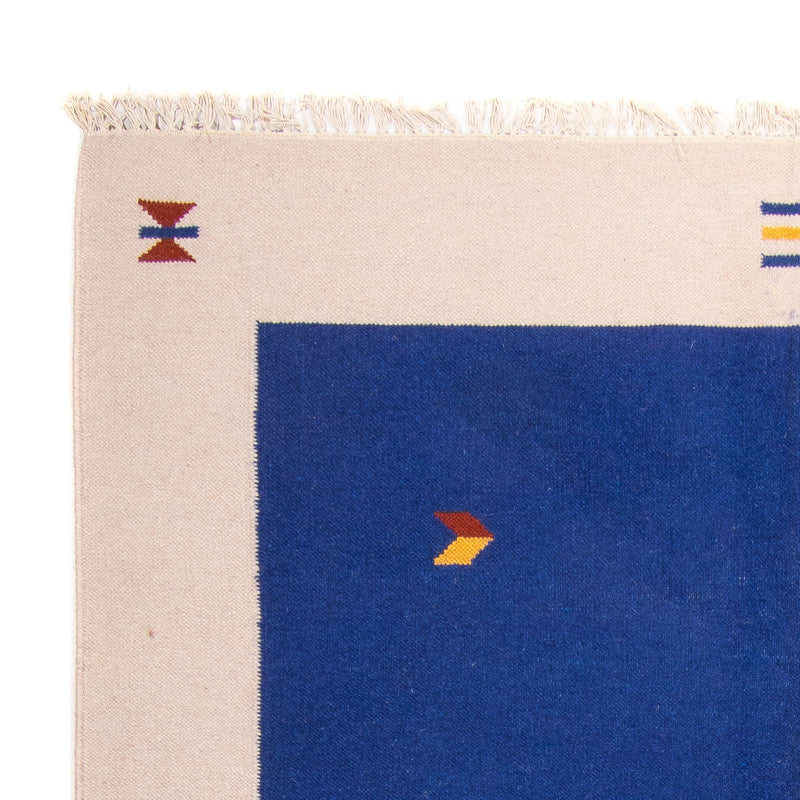 Kelim matta - trendig - 240 x 170 cm - mörkblå