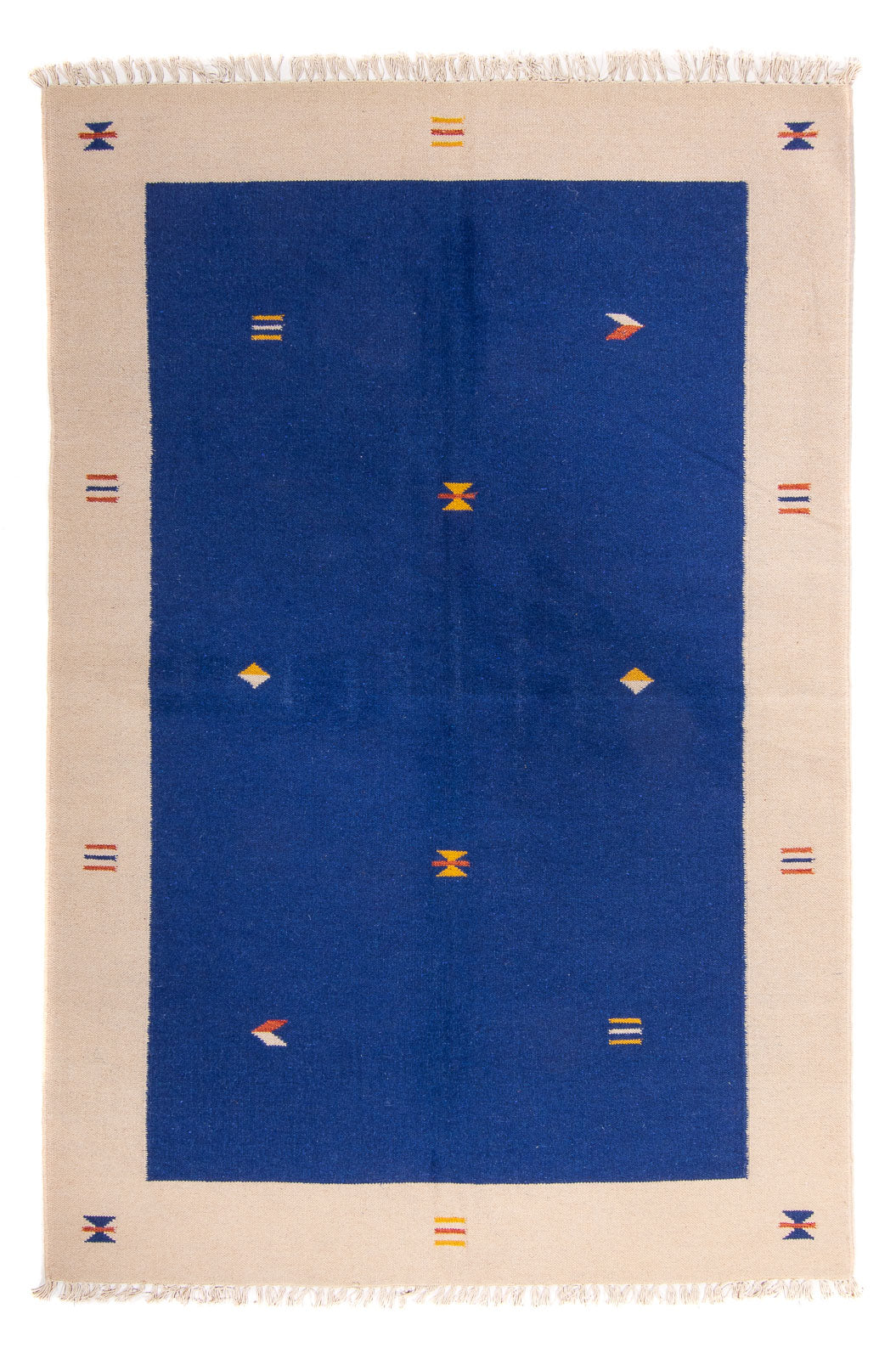 Kelim matta - trendig - 240 x 170 cm - mörkblå