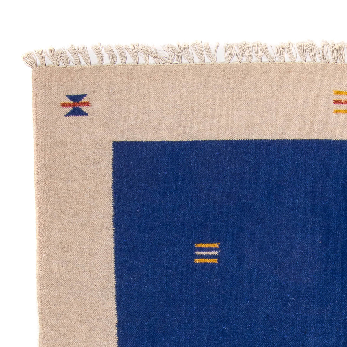 Kelim matta - trendig - 240 x 170 cm - mörkblå