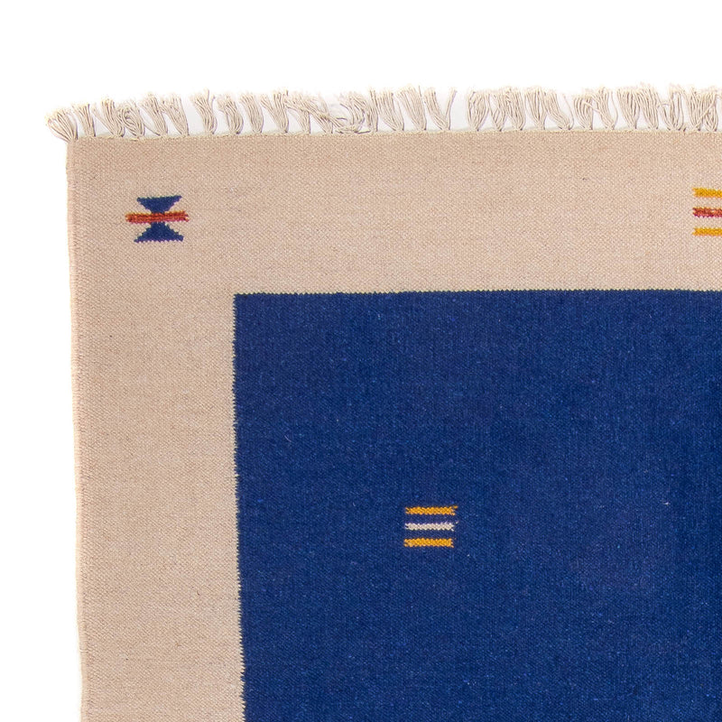 Kelim matta - trendig - 240 x 170 cm - mörkblå