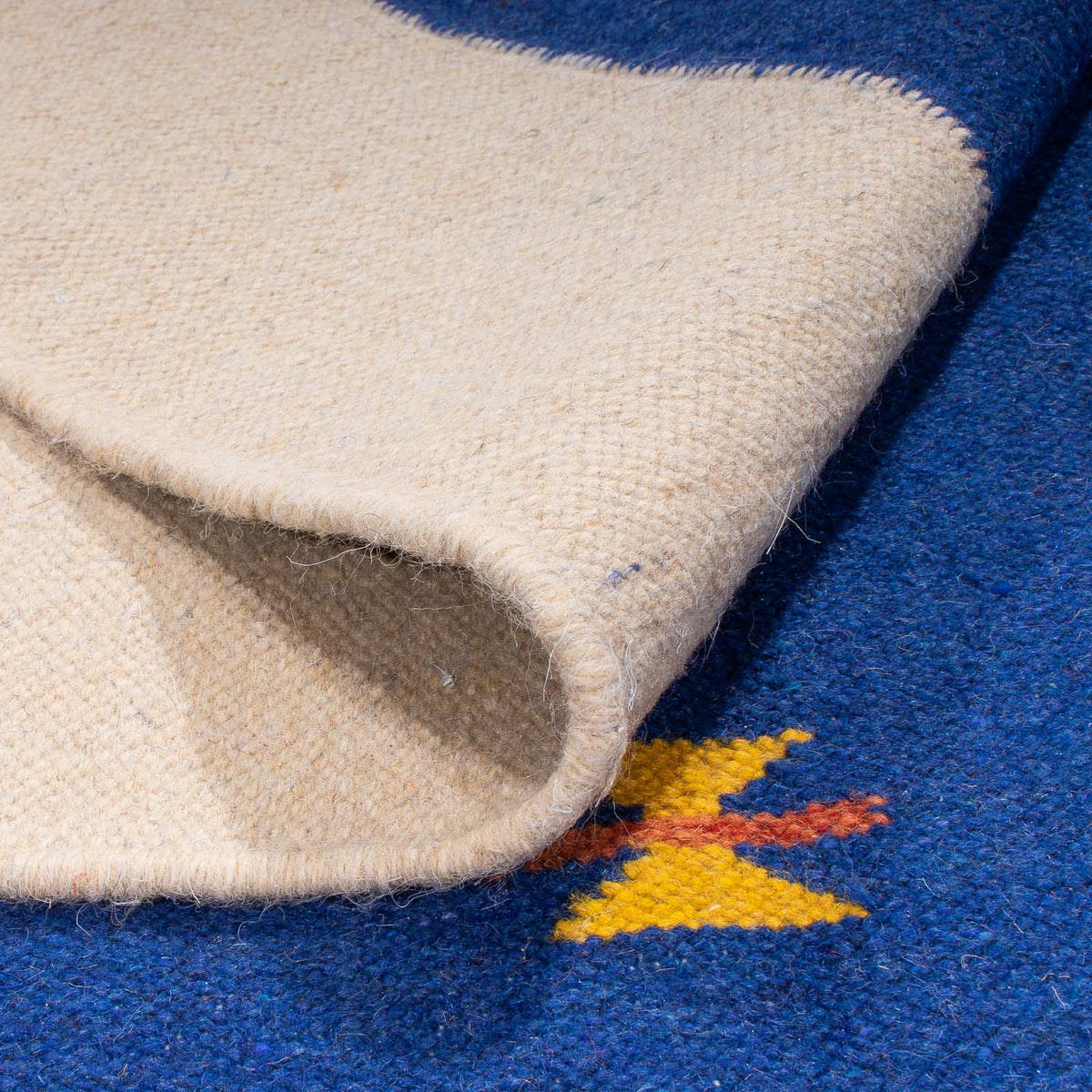 Kelim matta - trendig - 240 x 170 cm - mörkblå