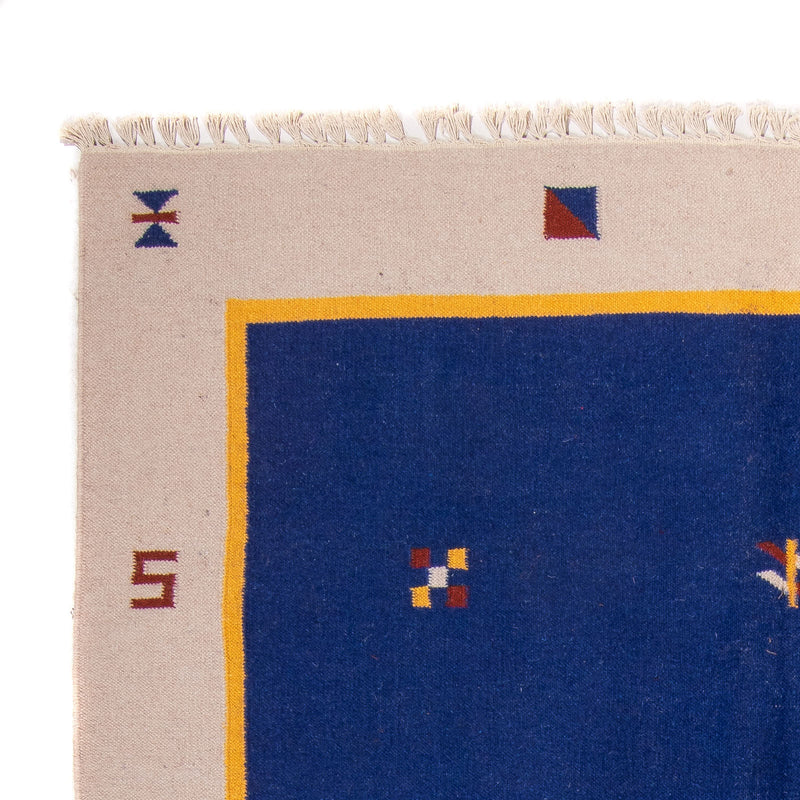 Kelim matta - trendig - 240 x 170 cm - mörkblå