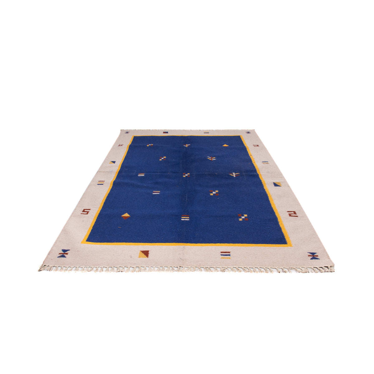 Kelim matta - trendig - 240 x 170 cm - mörkblå