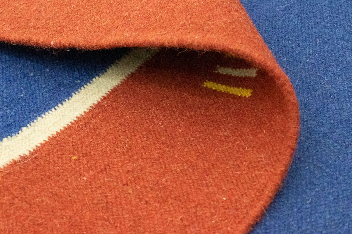 Kelim matta - trendig - 300 x 200 cm - blå