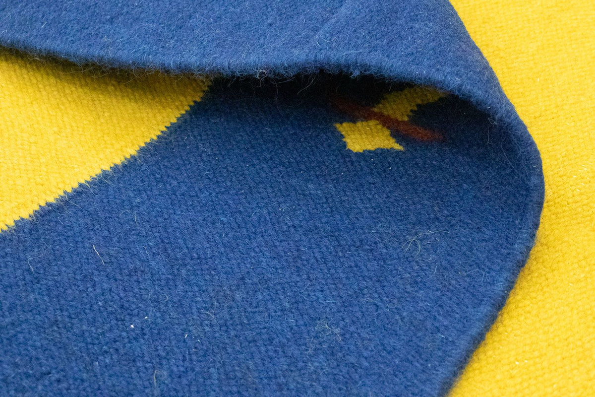 Kelim matta - trendig - 300 x 200 cm - gul