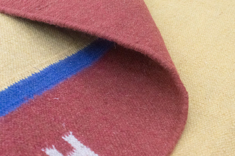 Kelim matta - trendig - 200 x 140 cm - gul