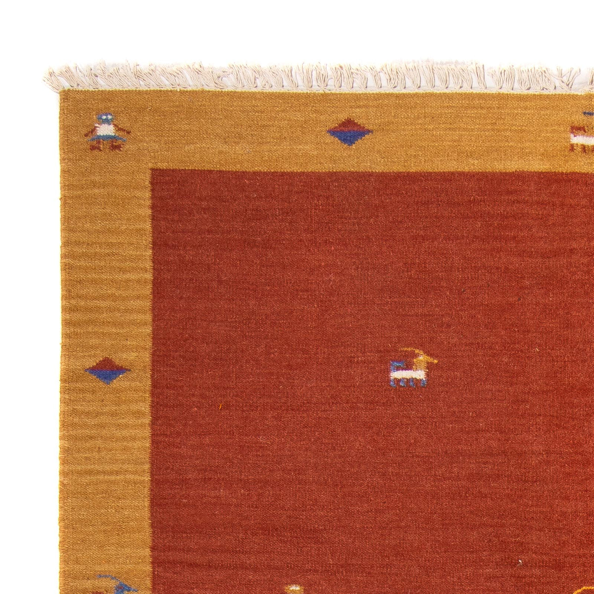 Kelim matta - trendig - 240 x 170 cm - mörkröd