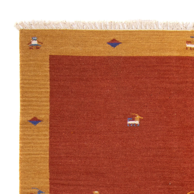 Kelim matta - trendig - 240 x 170 cm - mörkröd