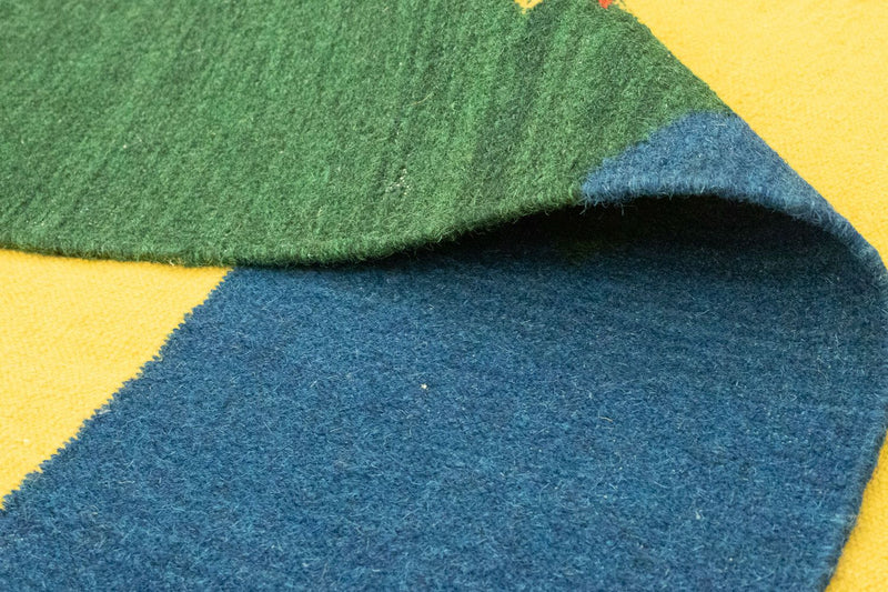 Kelim matta - trendig - 300 x 200 cm - gul