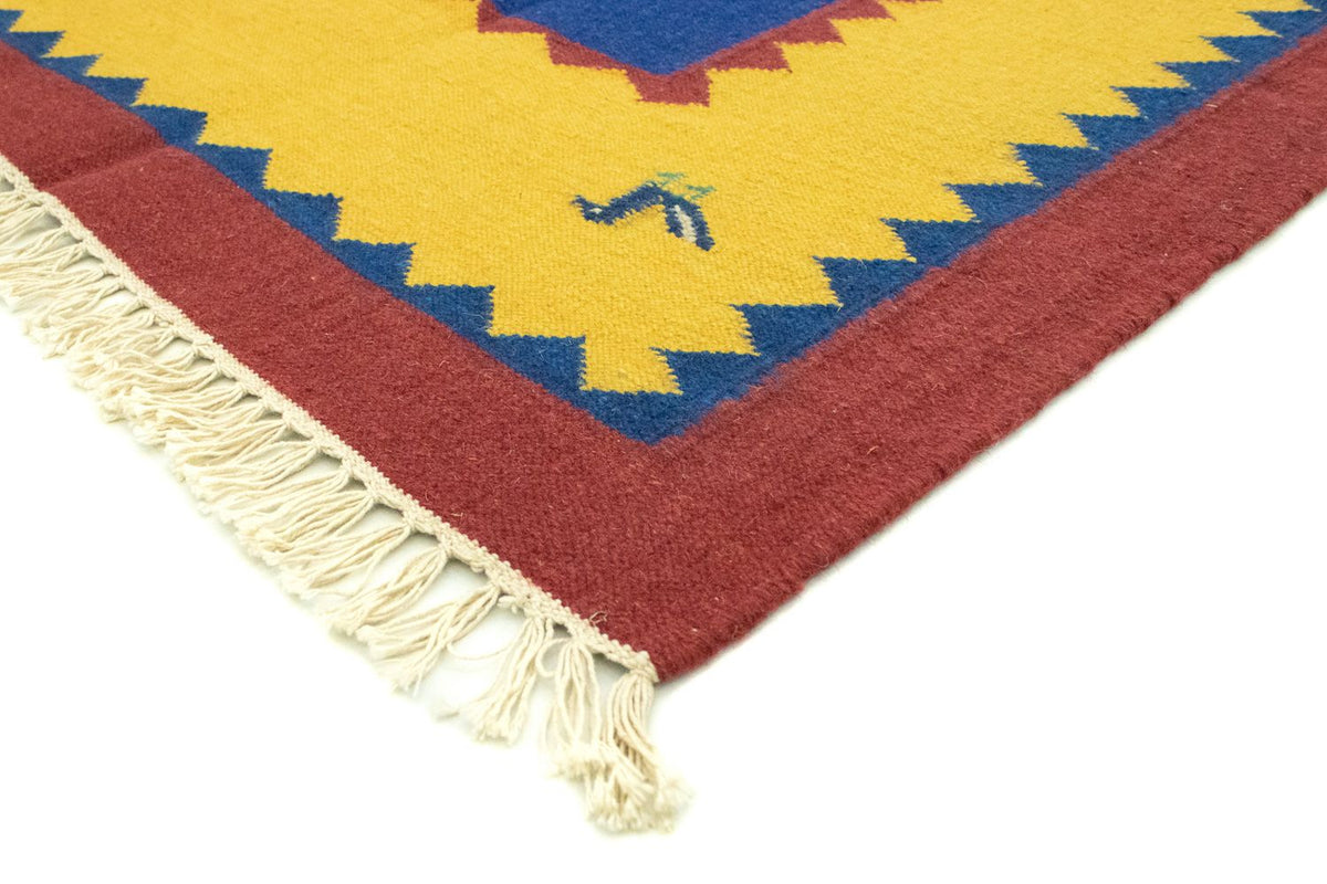 Kelim matta - trendig - 300 x 200 cm - blå