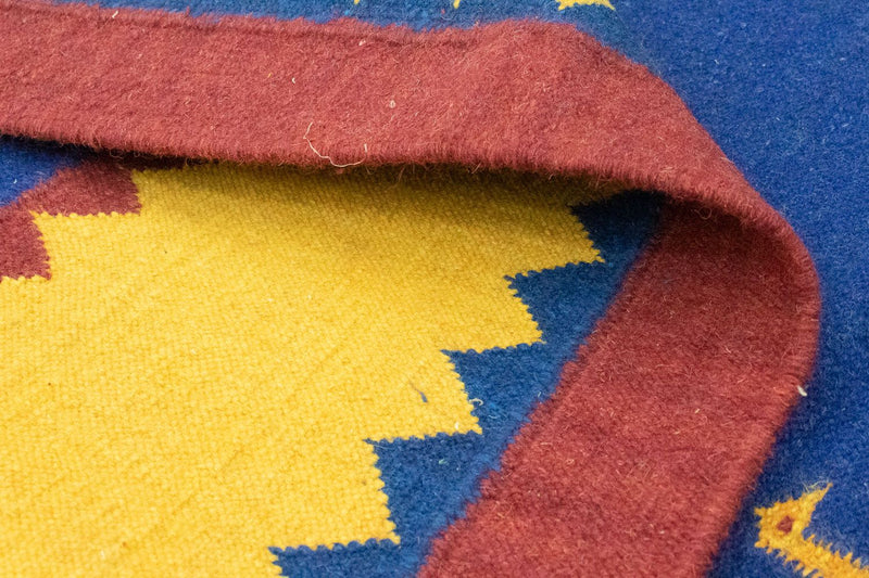 Kelim matta - trendig - 300 x 200 cm - blå