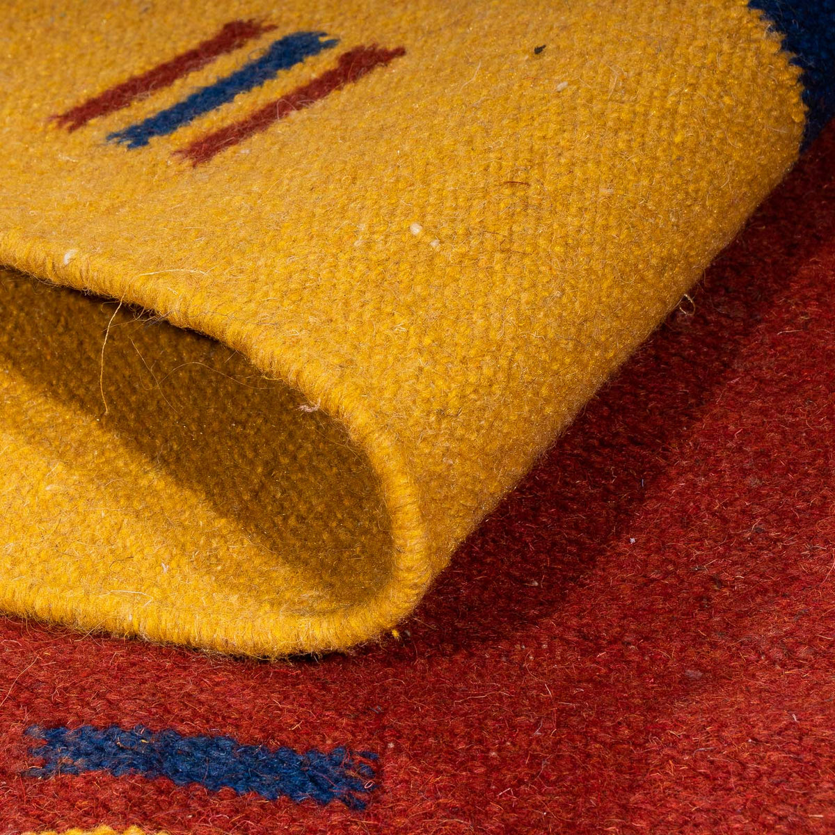 Kelim matta - trendig - 240 x 170 cm - mörkröd