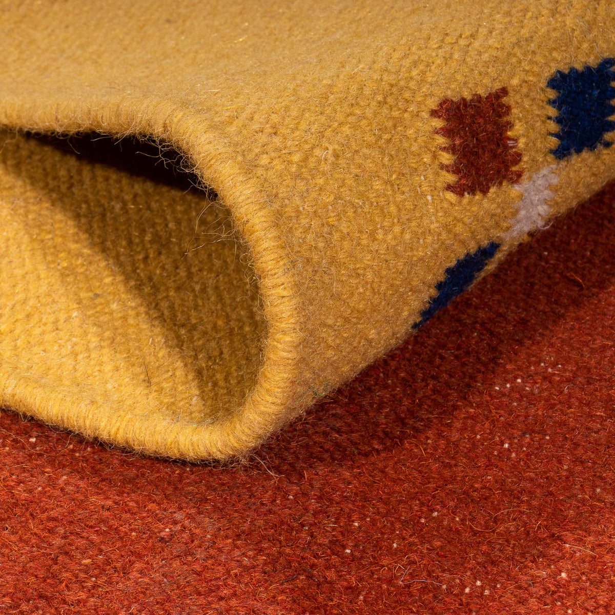 Kelim matta - trendig - 240 x 170 cm - mörkröd