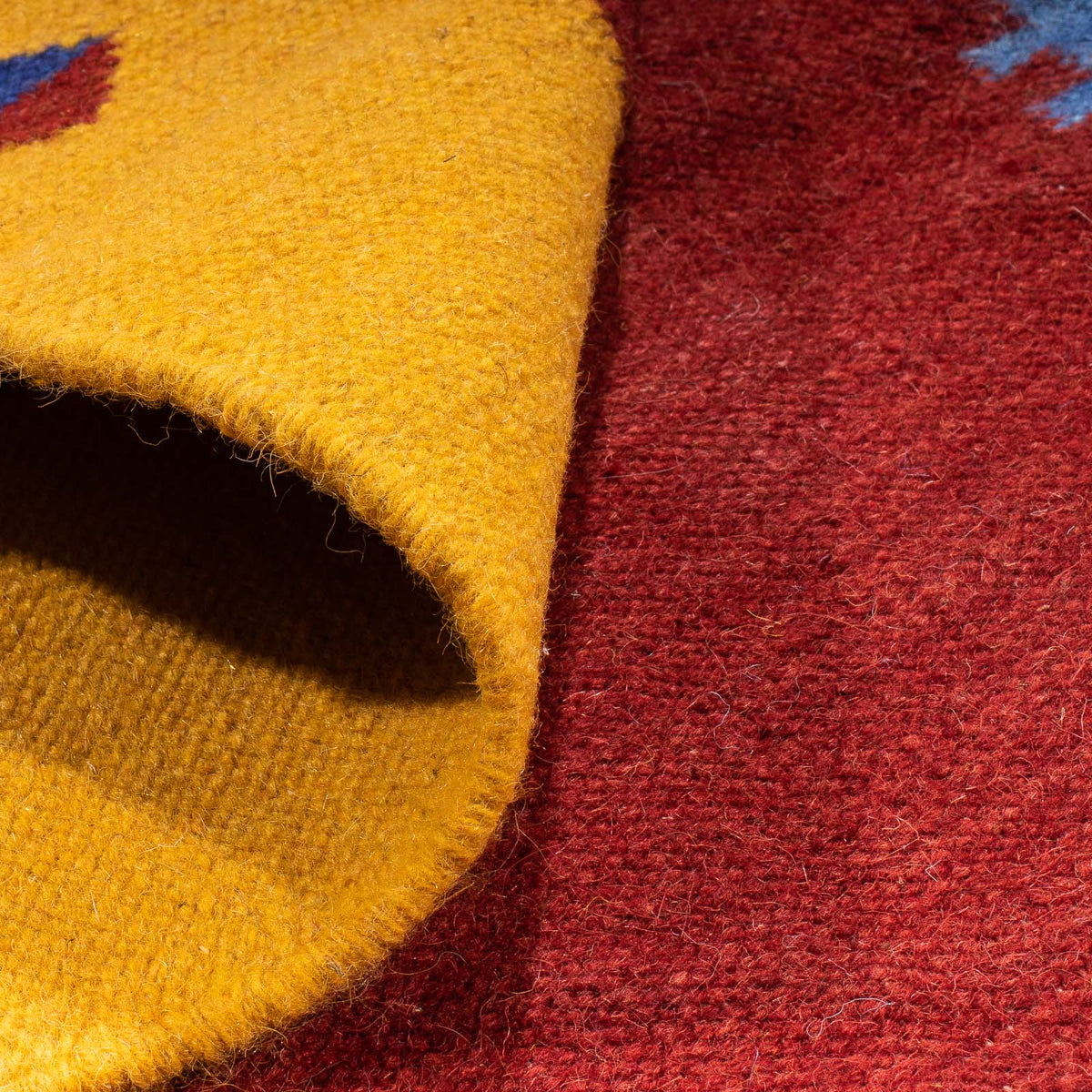 Kelim matta - trendig - 240 x 170 cm - mörkröd