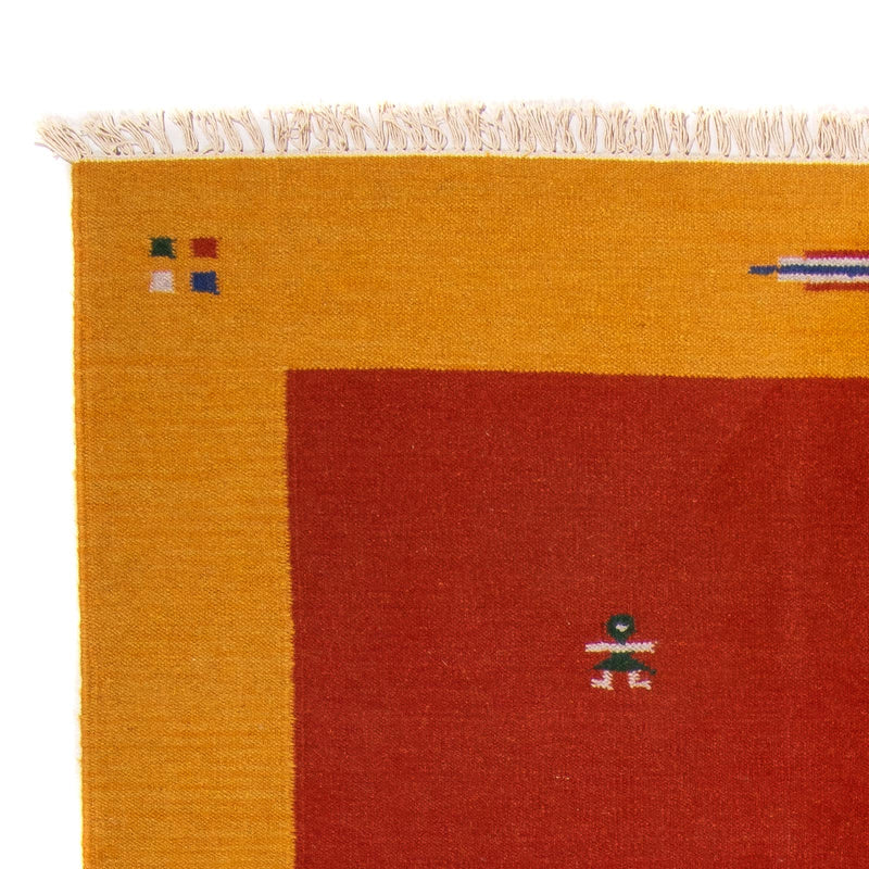 Kelim matta - trendig - 240 x 170 cm - mörkröd