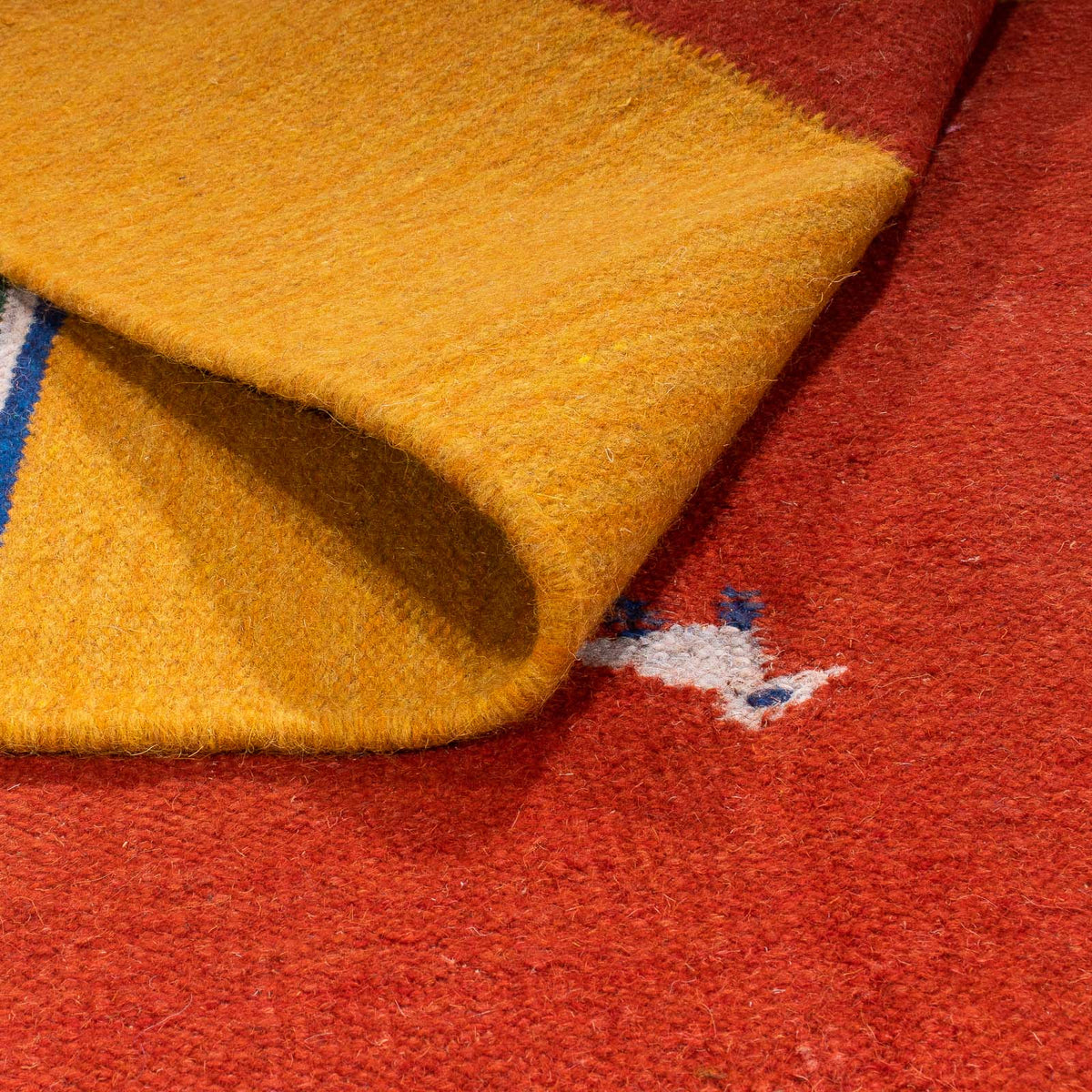 Kelim matta - trendig - 240 x 170 cm - mörkröd