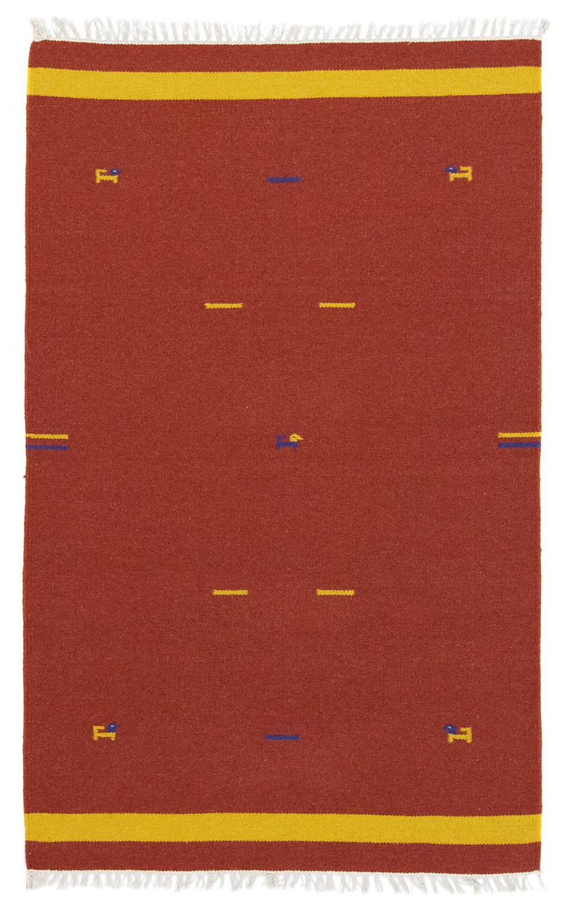 Kelim matta - trendig - 180 x 120 cm - rost