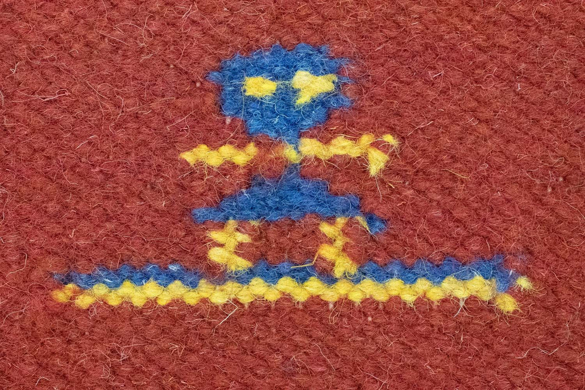 Kelim matta - trendig - 200 x 140 cm - röd