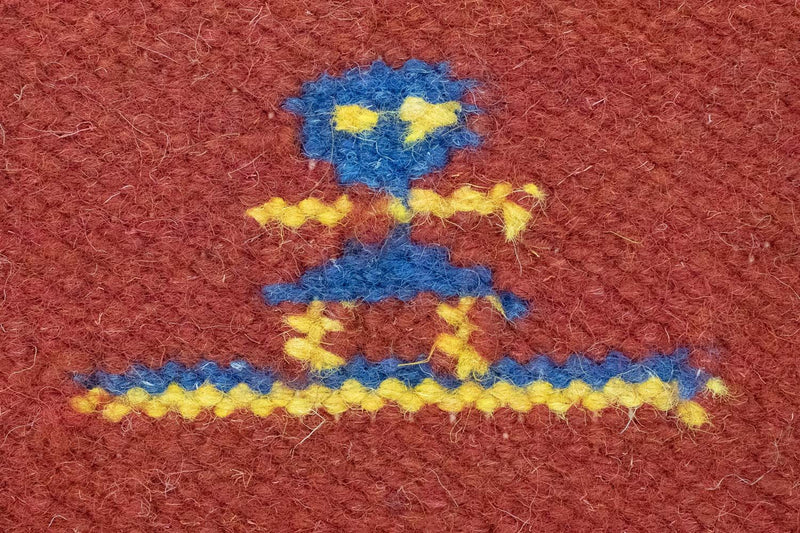 Kelim matta - trendig - 200 x 140 cm - röd