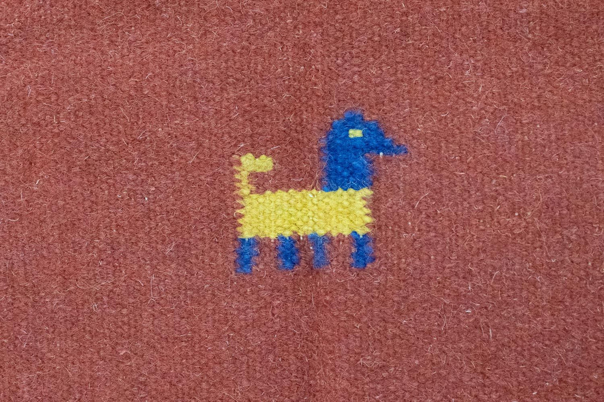 Kelim matta - trendig - 200 x 140 cm - röd