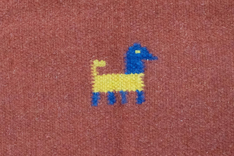 Kelim matta - trendig - 200 x 140 cm - röd