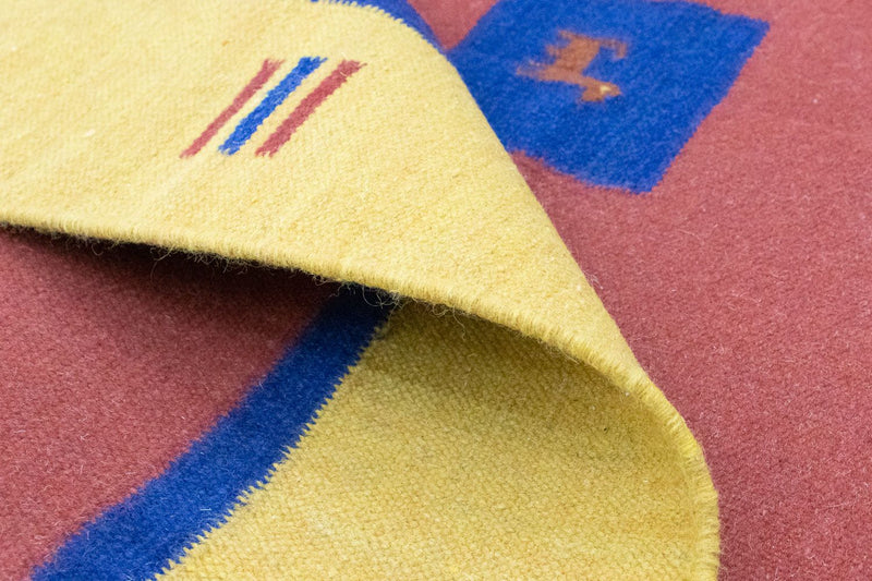 Kelim matta - trendig - 200 x 140 cm - röd