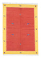 Kelim matta - trendig - 200 x 140 cm - röd