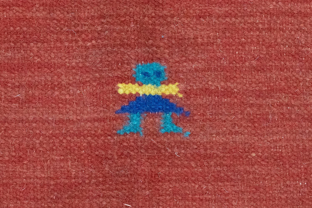 Kelim matta - trendig - 200 x 140 cm - röd