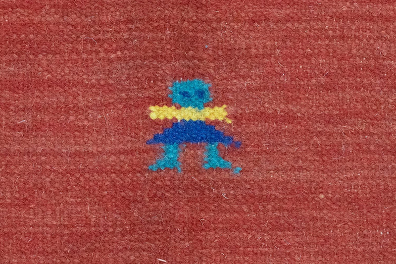 Kelim matta - trendig - 200 x 140 cm - röd