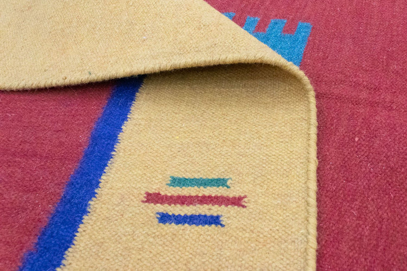 Kelim matta - trendig - 200 x 140 cm - röd