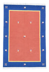 Modern kilim Mattan 140x200cm - Ullmatta - Rektangulär / Orange / 140 x 200 cm Rektangulär