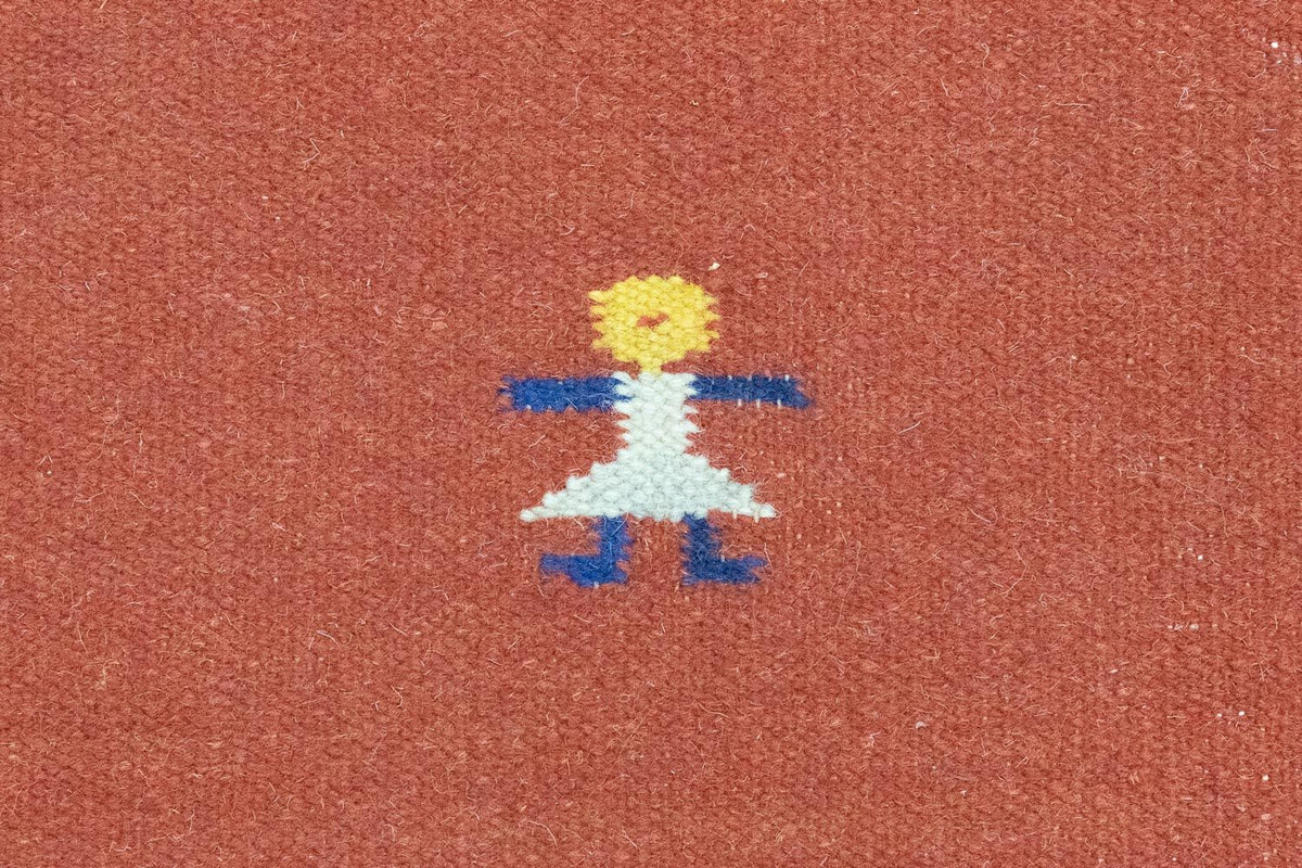 Kelim matta - trendig - 200 x 140 cm - orange