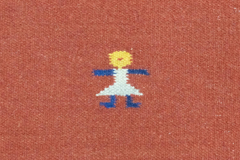 Kelim matta - trendig - 200 x 140 cm - orange