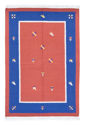 Kelim matta - trendig - 200 x 140 cm - orange