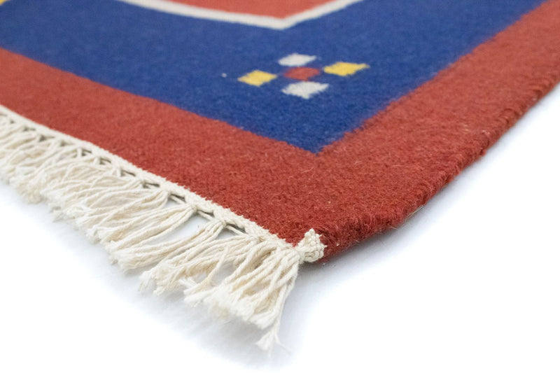 Kelim matta - trendig - 200 x 140 cm - orange