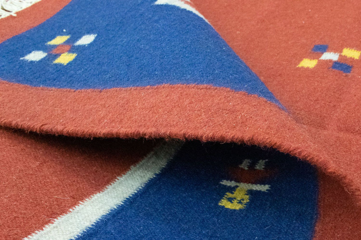 Kelim matta - trendig - 200 x 140 cm - orange