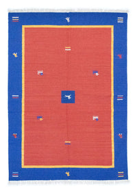 Kelim matta - trendig - 200 x 140 cm - orange