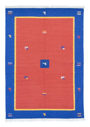 Kelim matta - trendig - 200 x 140 cm - orange