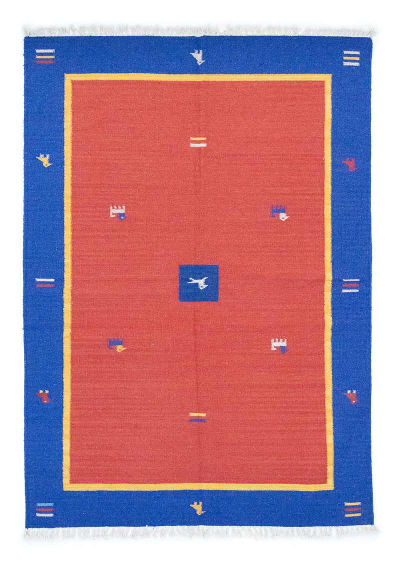 Kelim matta - trendig - 200 x 140 cm - orange